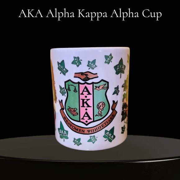 AKA Alpha Kappa Alpha Ceramic Coffee Cup with 3 designs - Picture 2 of 3